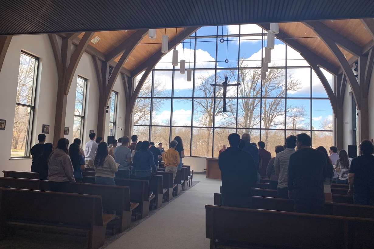 Interior rendering of the proposed chapel.